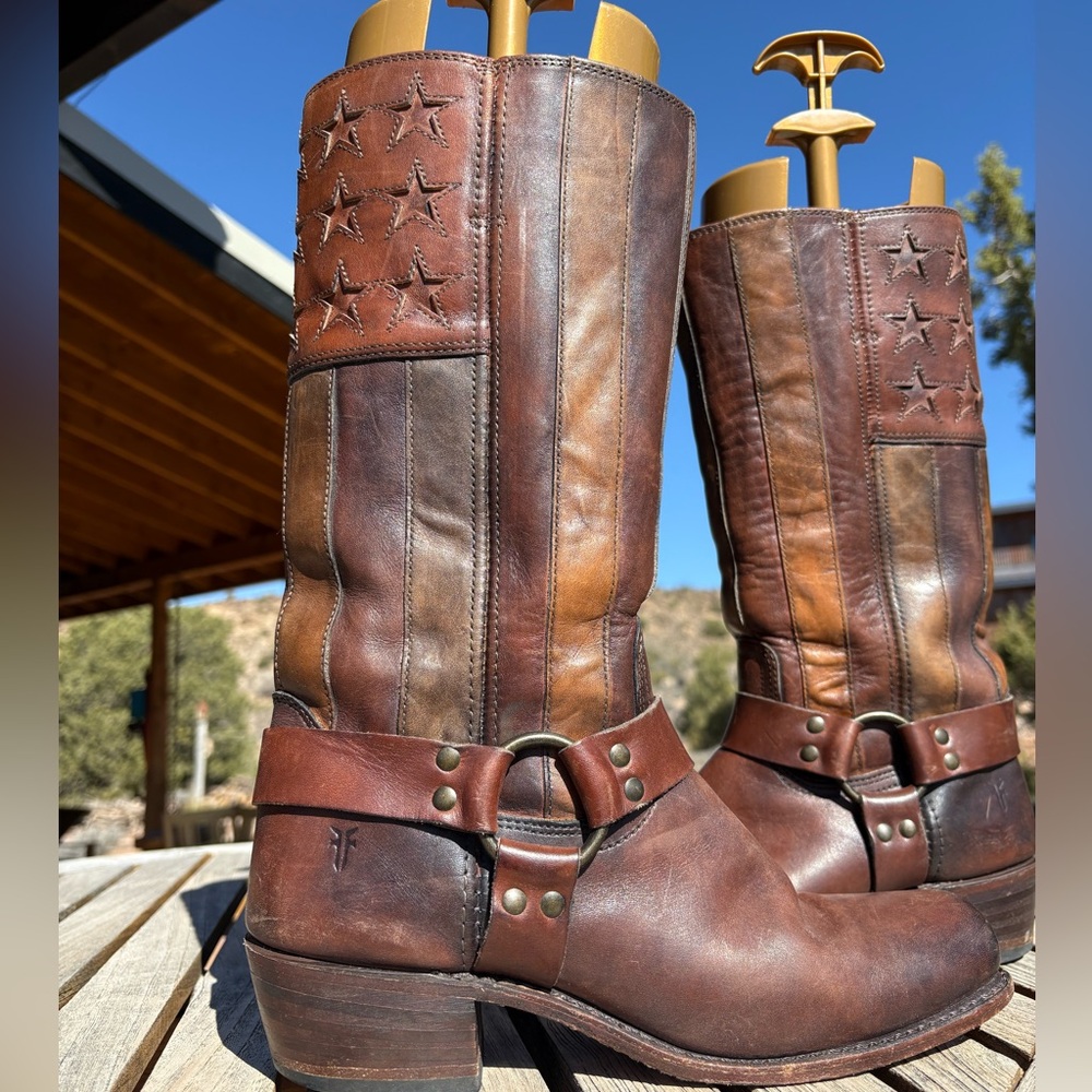 Frye 🇺🇸Americana Harness 150th Anniversary Boots - Picture 10 of 16